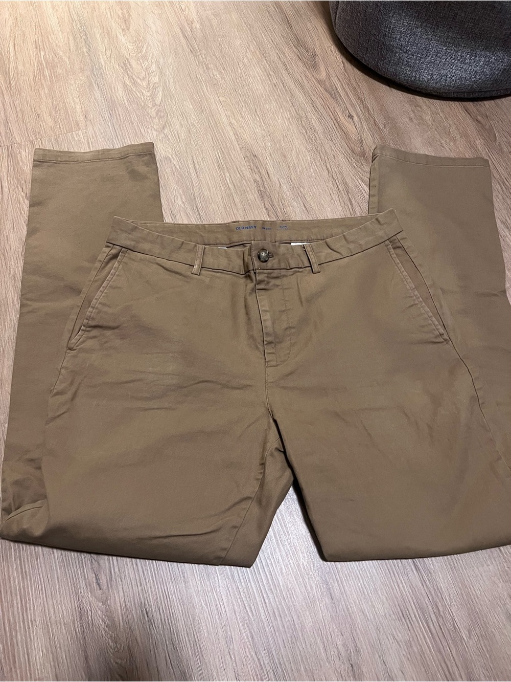 Old Navy Men's Slim Khaki Brown Pants 34x34